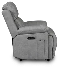 Benson Gray Micro Power Recliner