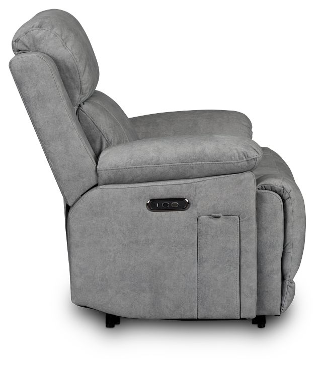 Benson Gray Micro Power Recliner