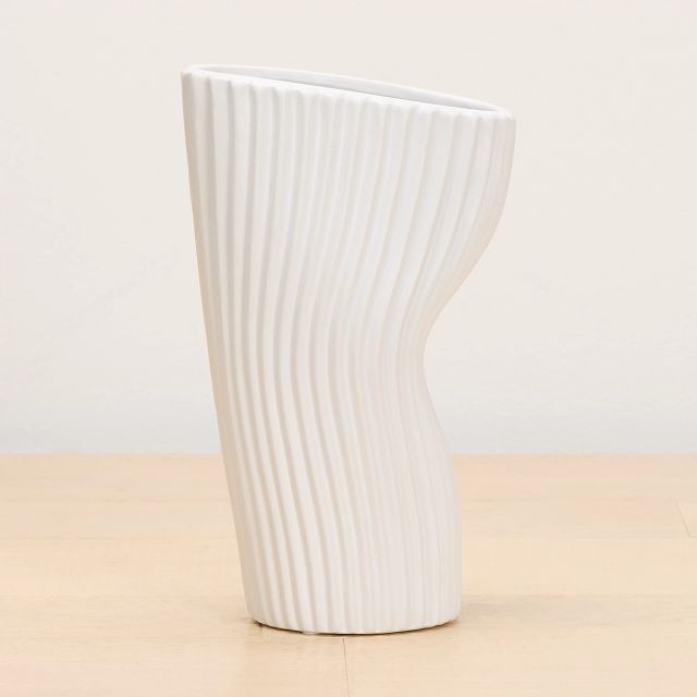 Euri White Medium Vase