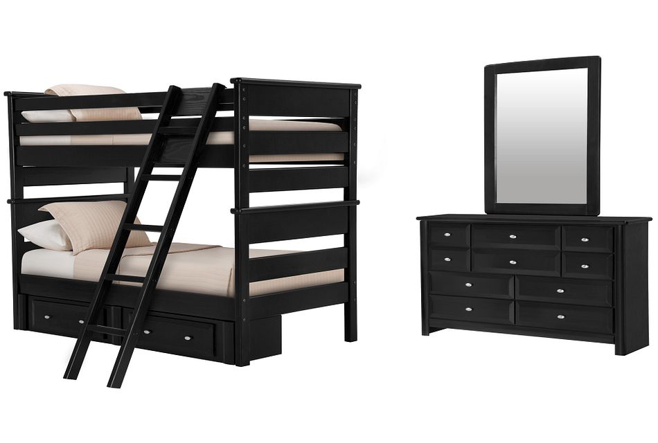 Laguna Black Bunk Bed Storage Bedroom
