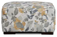 Wellstone Gray Fabric Cocktail Ottoman