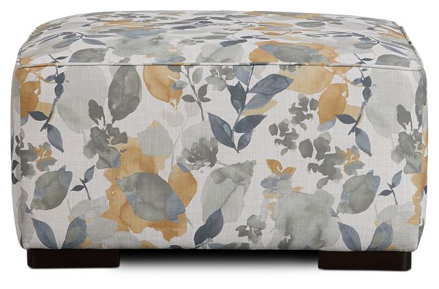 Wellstone Gray Fabric Cocktail Ottoman