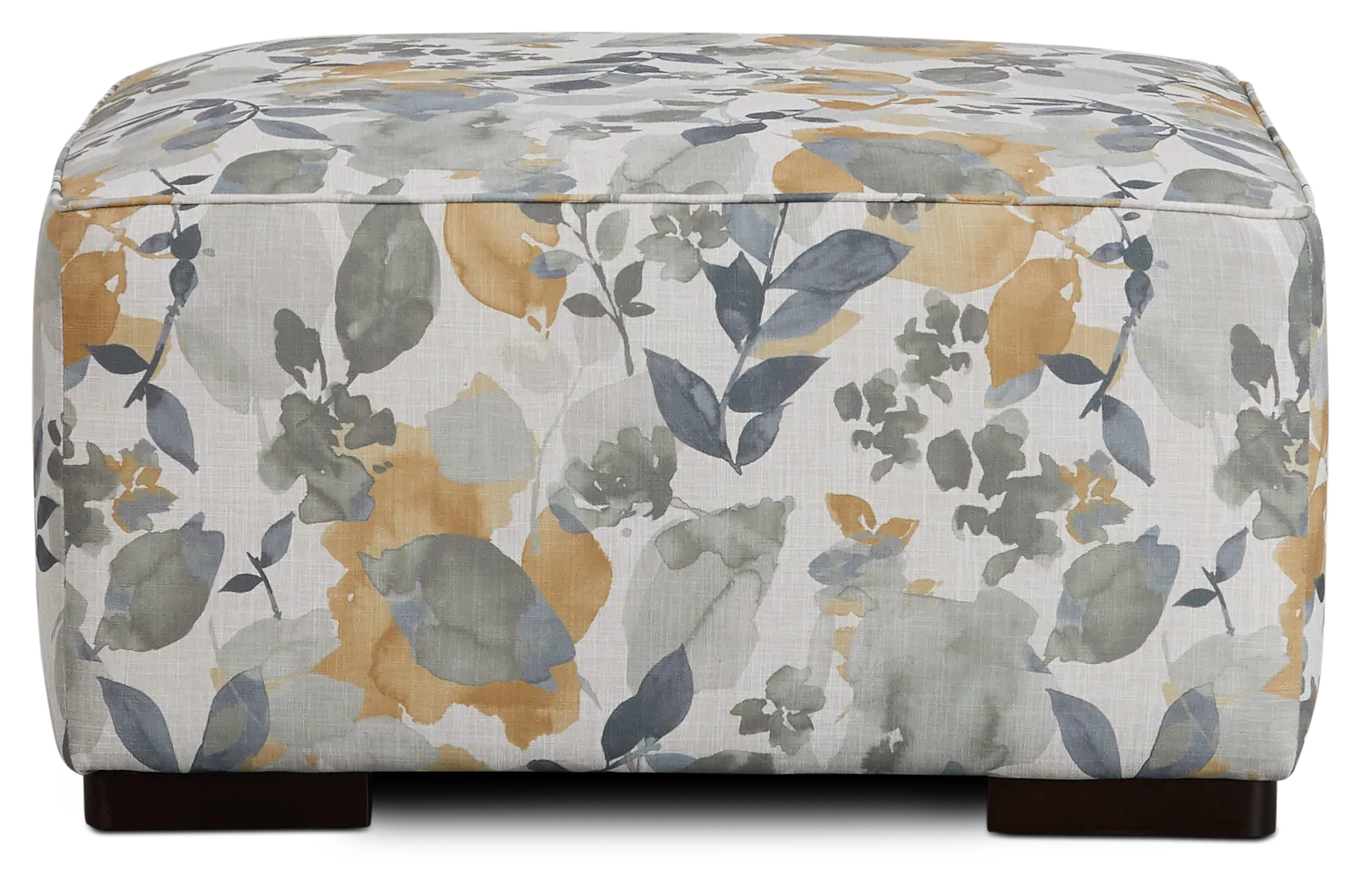 Wellstone Gray Fabric Cocktail Ottoman
