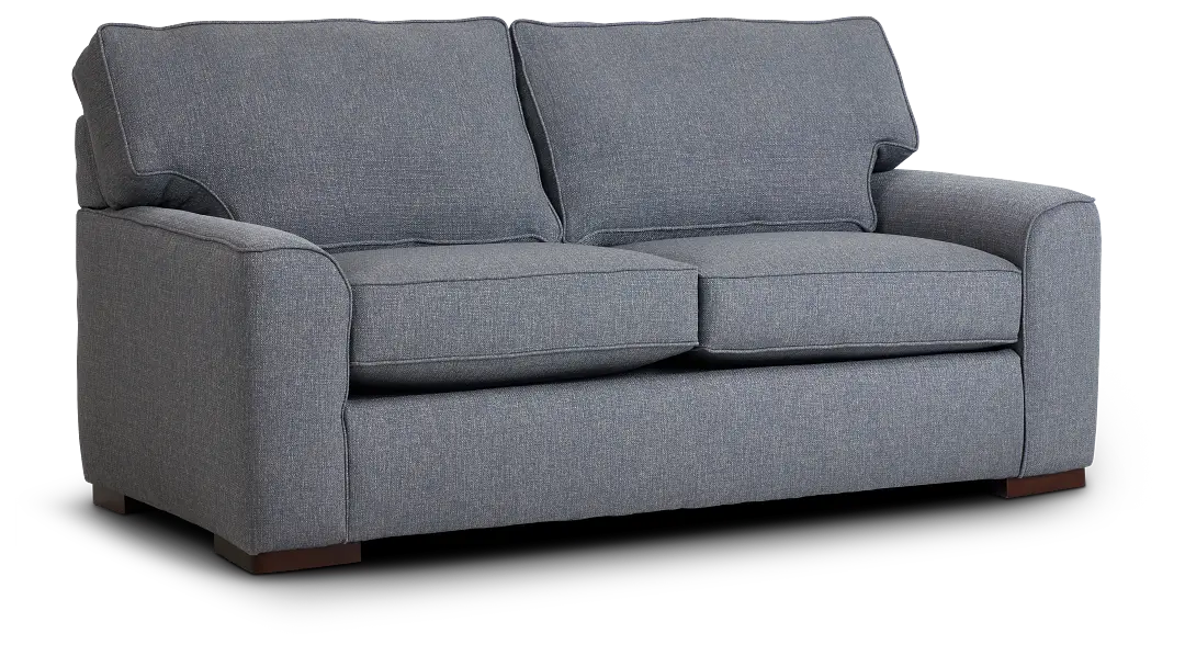 Austin Blue Fabric Loveseat Austin Blue Fabric Loveseat