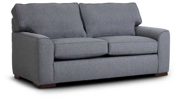 Austin Blue Fabric Loveseat