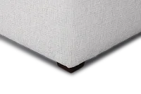 Avalon White Fabric Ottoman