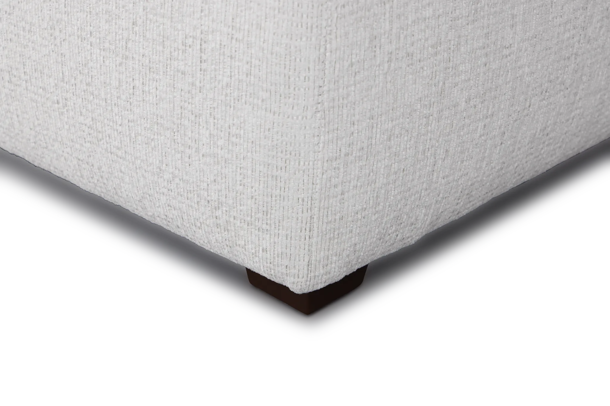 Avalon White Fabric Ottoman