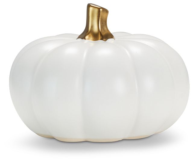 Pumpkin White Medium Tabletop Accessory