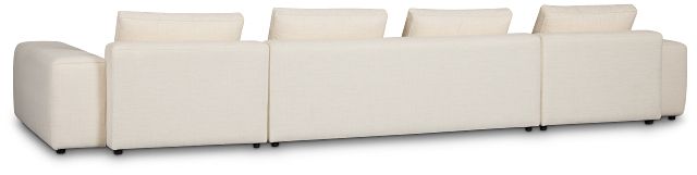 Cleo Light Beige Fabric Double Chaise Sectional