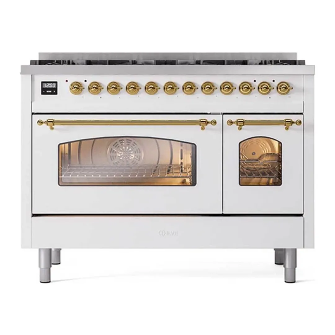 Ilve Nostalgie Ii 48" White Gas Range