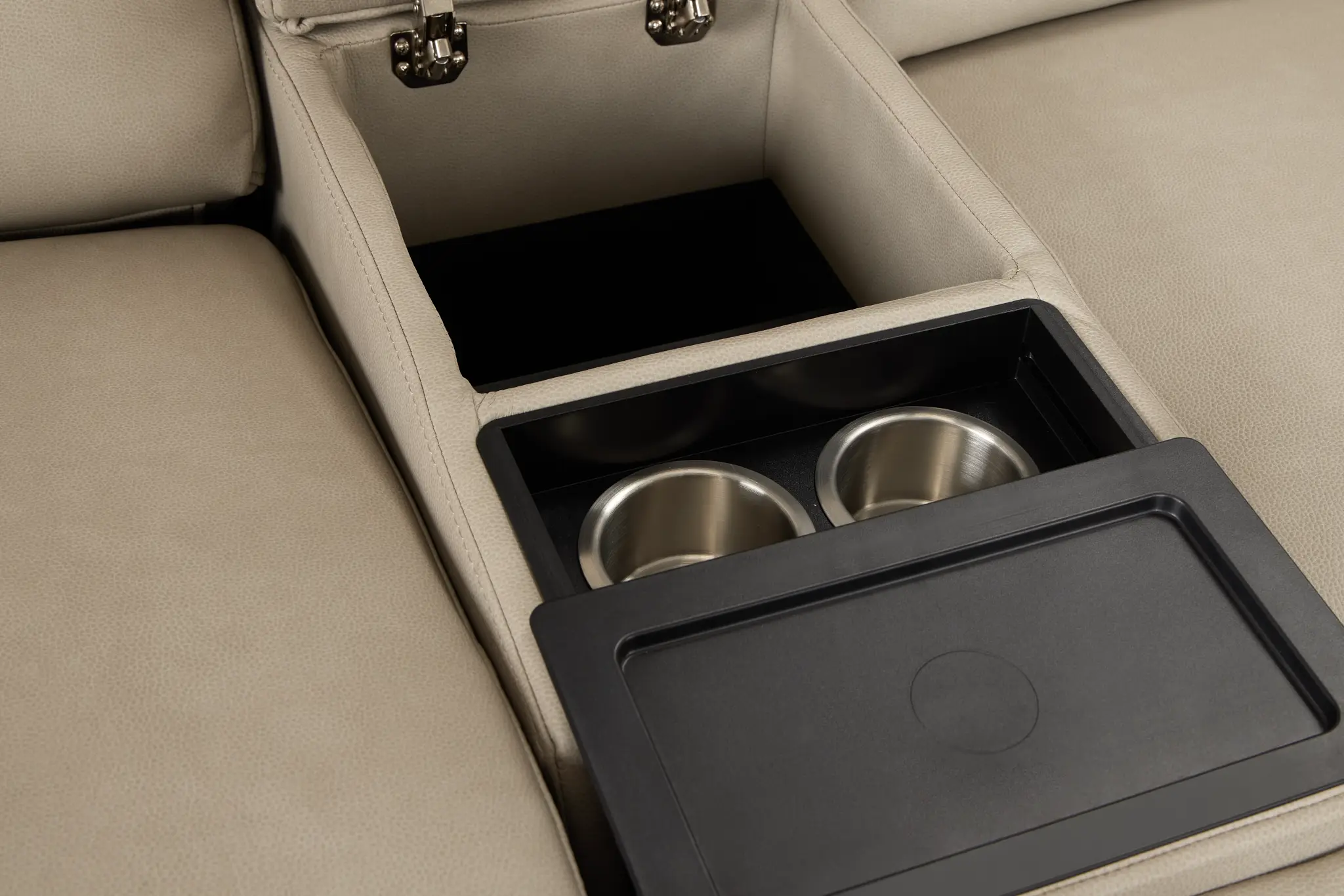 Melody Light Gray Micro Large Dual Power Reclining Two-arm Sectional Melody Light Gray Micro Large Dual Power Reclining Two-arm Sectional