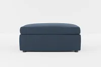 Destin Elite Dark Blue Fabric Cocktail Ottoman