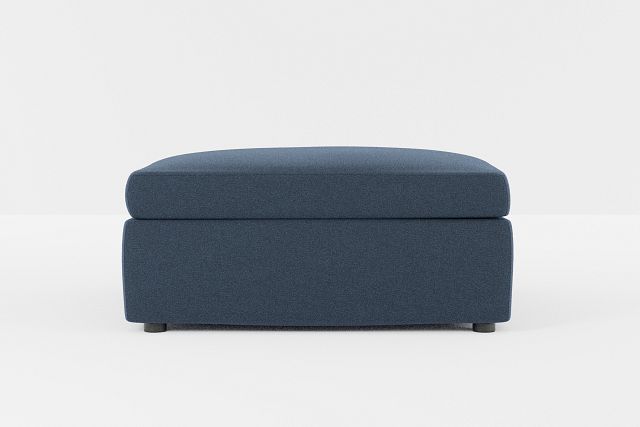 Destin Elite Dark Blue Fabric Cocktail Ottoman