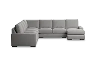 Edgewater Victory Gray Large Right Chaise Sectional