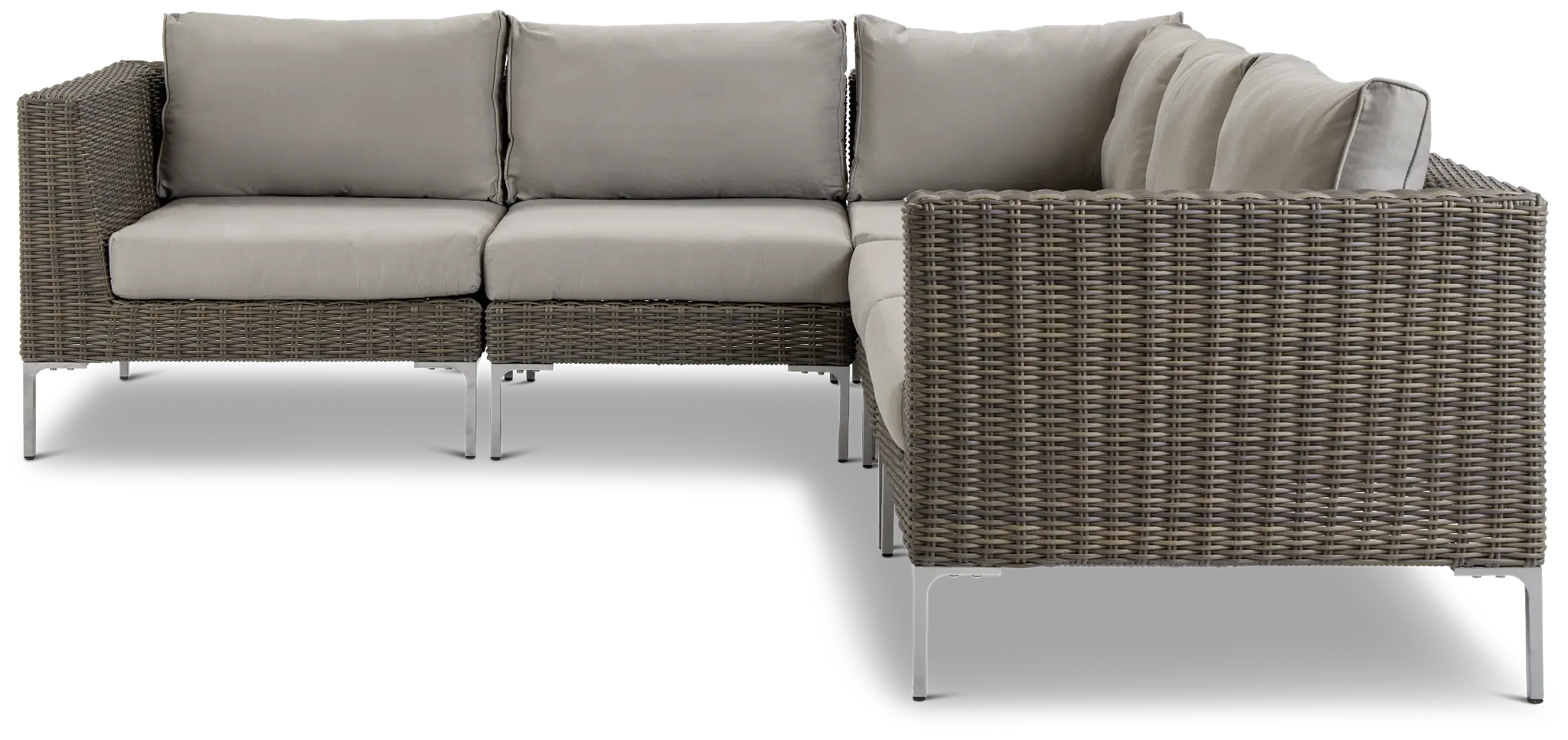 Tulum Gray Woven Two-arm Sectional Tulum Gray Woven Two-arm Sectional