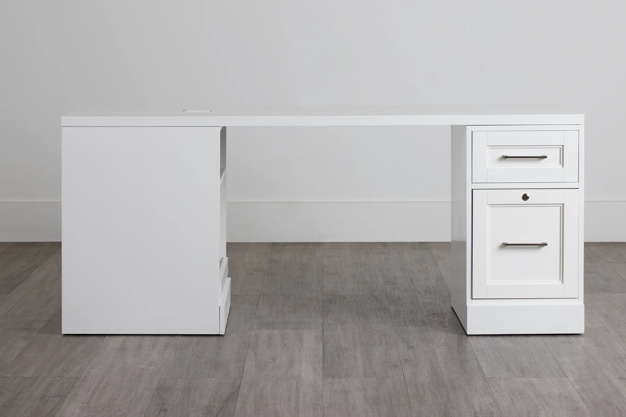 Newport White Peninsula Desk