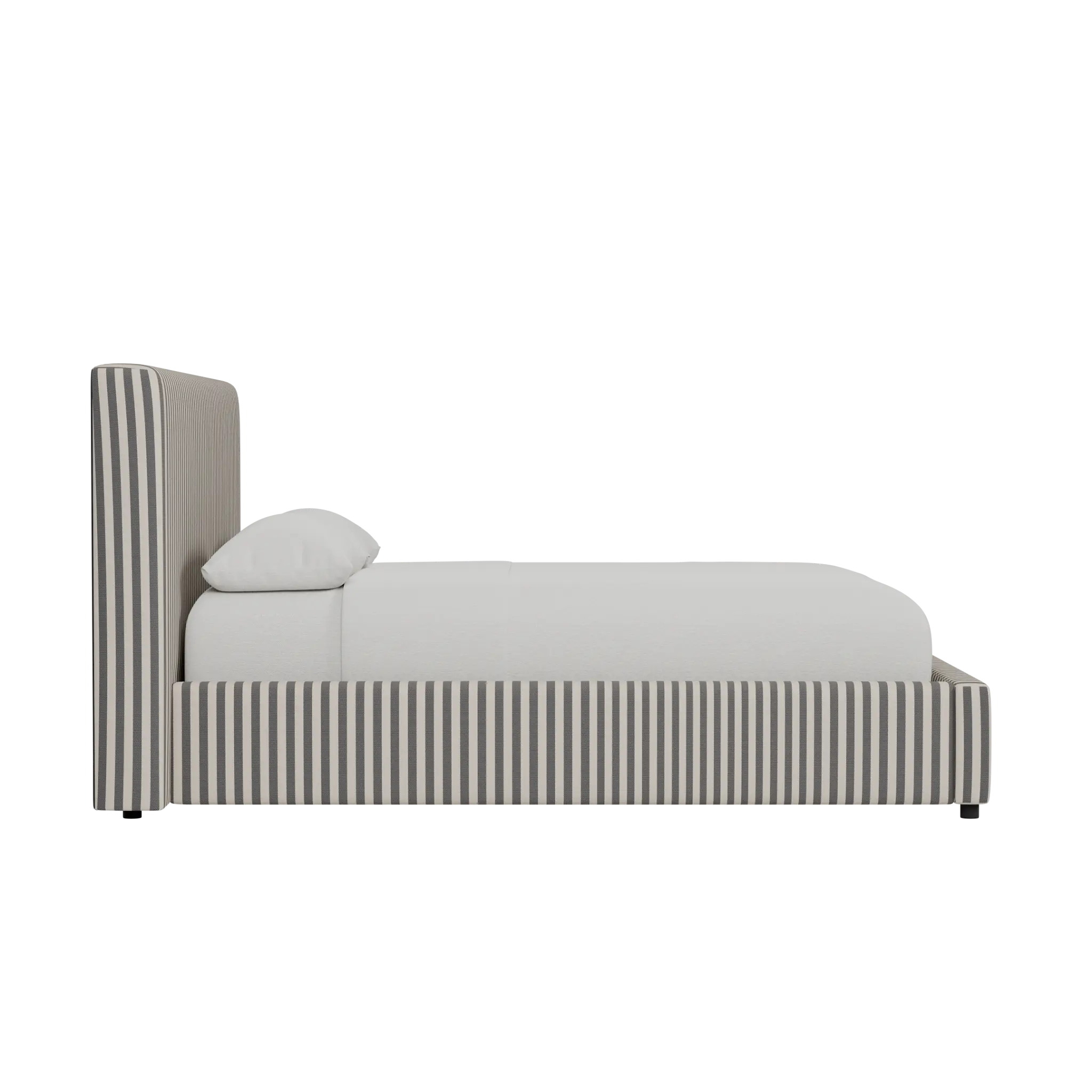 Grayton Sea Lane Dark Blue 44" Upholstered Platform Bed Grayton Sea Lane Dark Blue 44" Upholstered Platform Bed