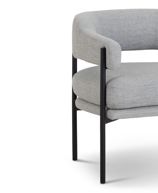 Oliver Light Gray Fabric Accent Chair