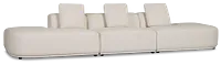 Catalina Beige Fabric 3-piece Modular Sofa