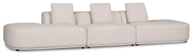 Catalina Beige Fabric 3-piece Modular Sofa