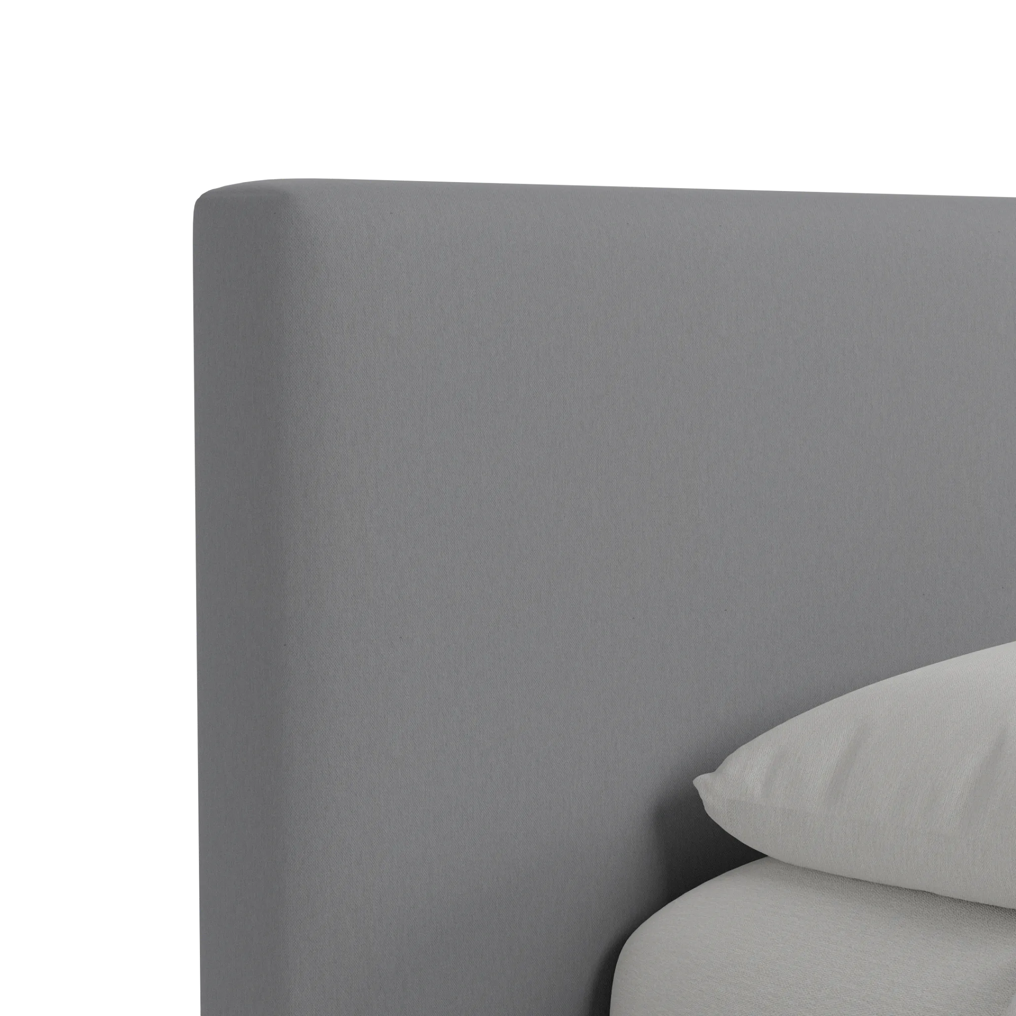 Grayton Delray Light Gray 44" Upholstered Platform Bed