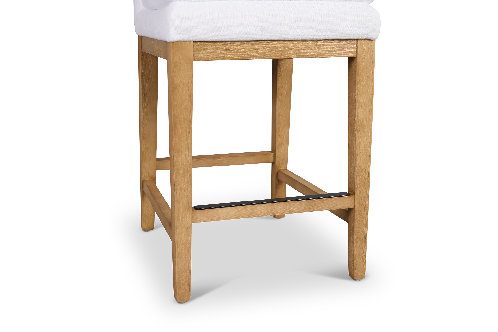 Willow Whitefabric 24" Upholstered Barstool
