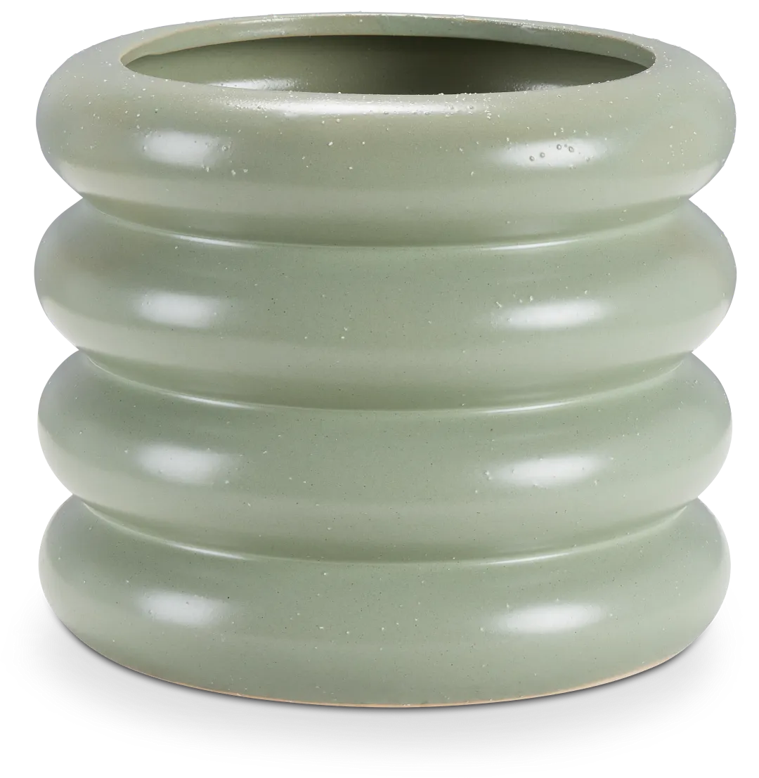 Adeline Green Ceramic Planter