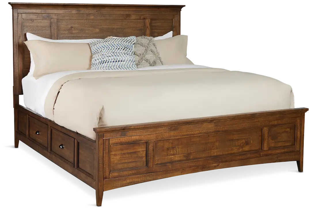 Heron Cove Mid Tone Panel Storage Bed Heron Cove Mid Tone Panel Storage Bed