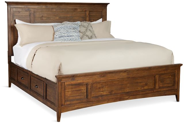 Heron Cove Mid Tone Panel Storage Bed