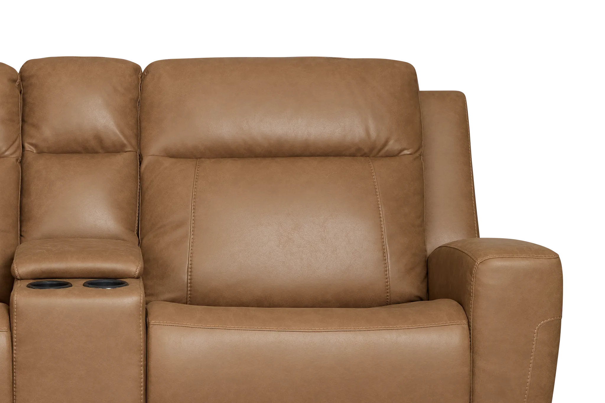 Colton Brown Micro Medium Triple Power 2-arm Sectional