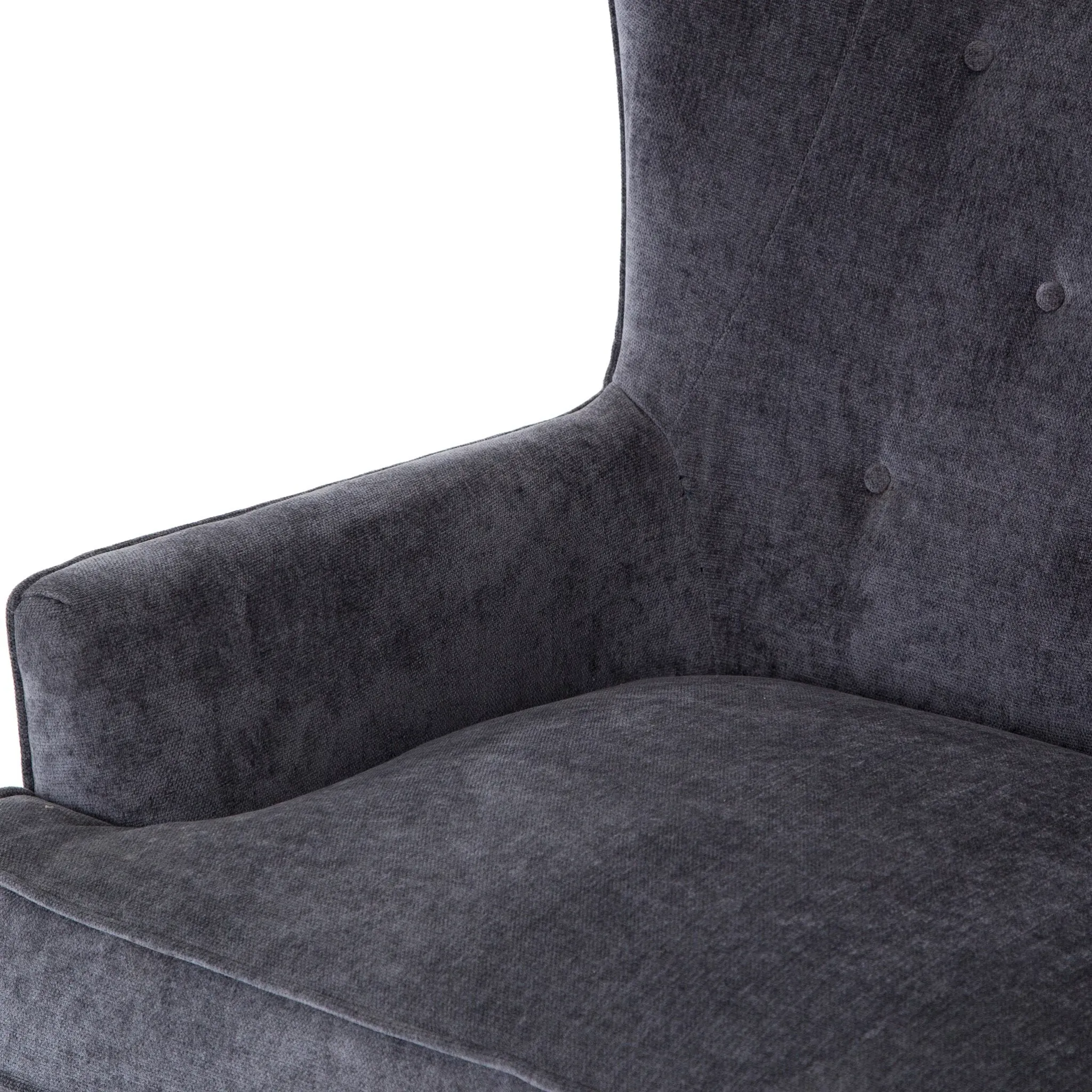 Four Hands Clare Dark Gray Velvet Accent Chair