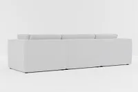 Destin Delray Light Gray Fabric 5pc Bumper Sectional