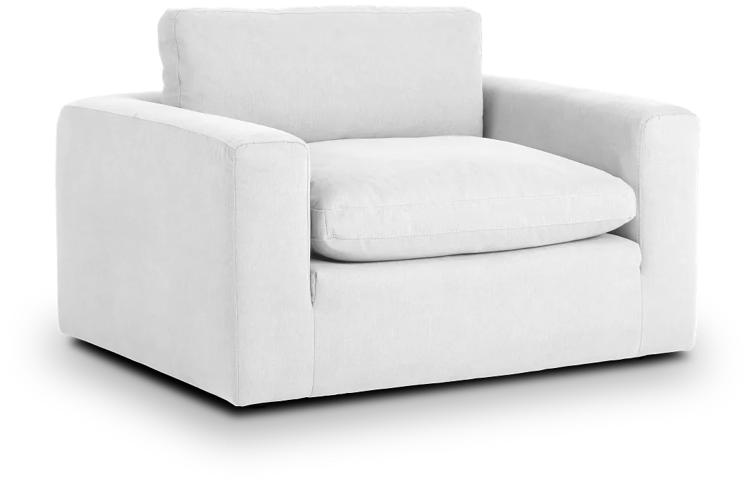 Grant White Fabric Chair