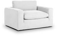 Grant White Fabric Chair