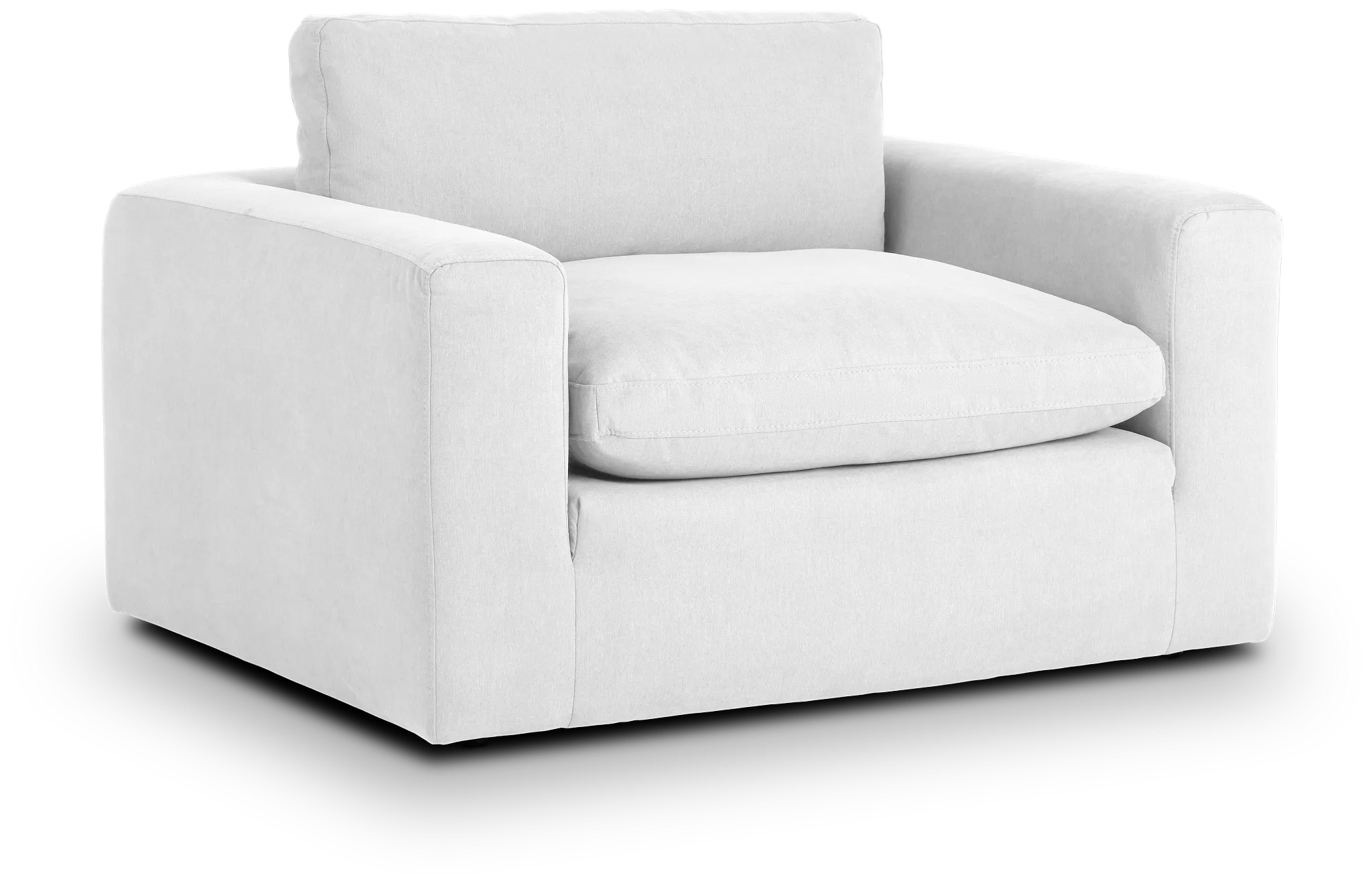 Grant White Fabric Chair