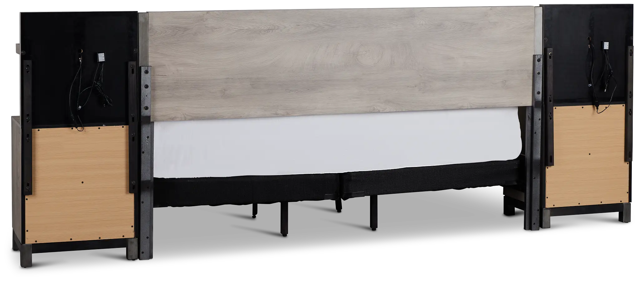 Evanston Gray Spread Bed W/ Two Nightstands Evanston Gray Spread Bed W/ Two Nightstands