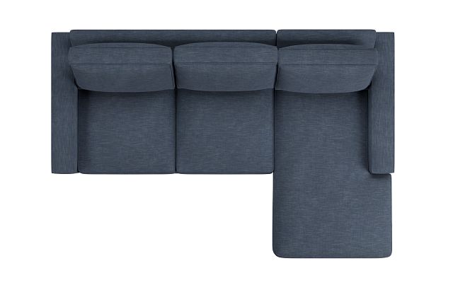 Edgewater Elevation Dark Blue Right Chaise Sectional