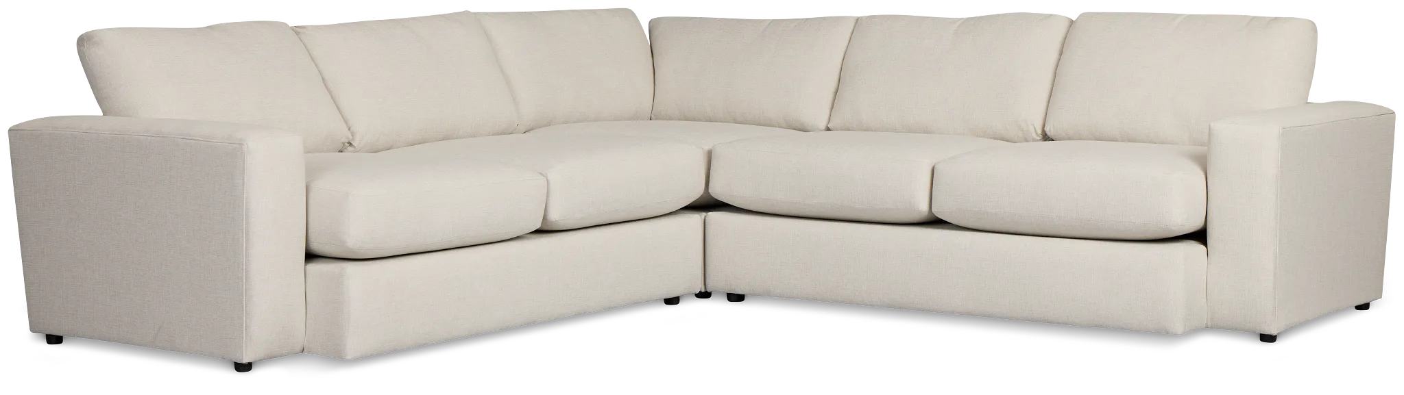 Brantley Light Beige Fabric Small Two-arm Sectional