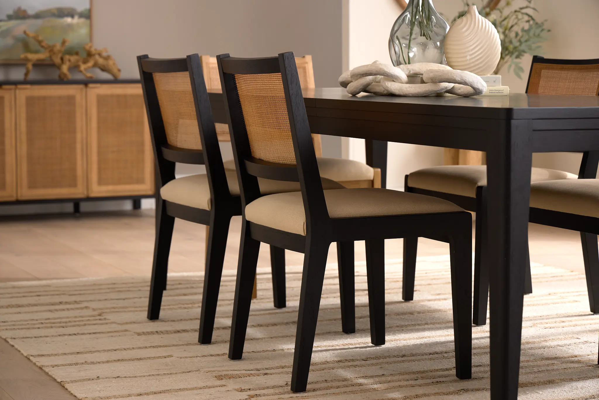 Pacific Black Woven Upholstered Side Chair Pacific Black Woven Upholstered Side Chair