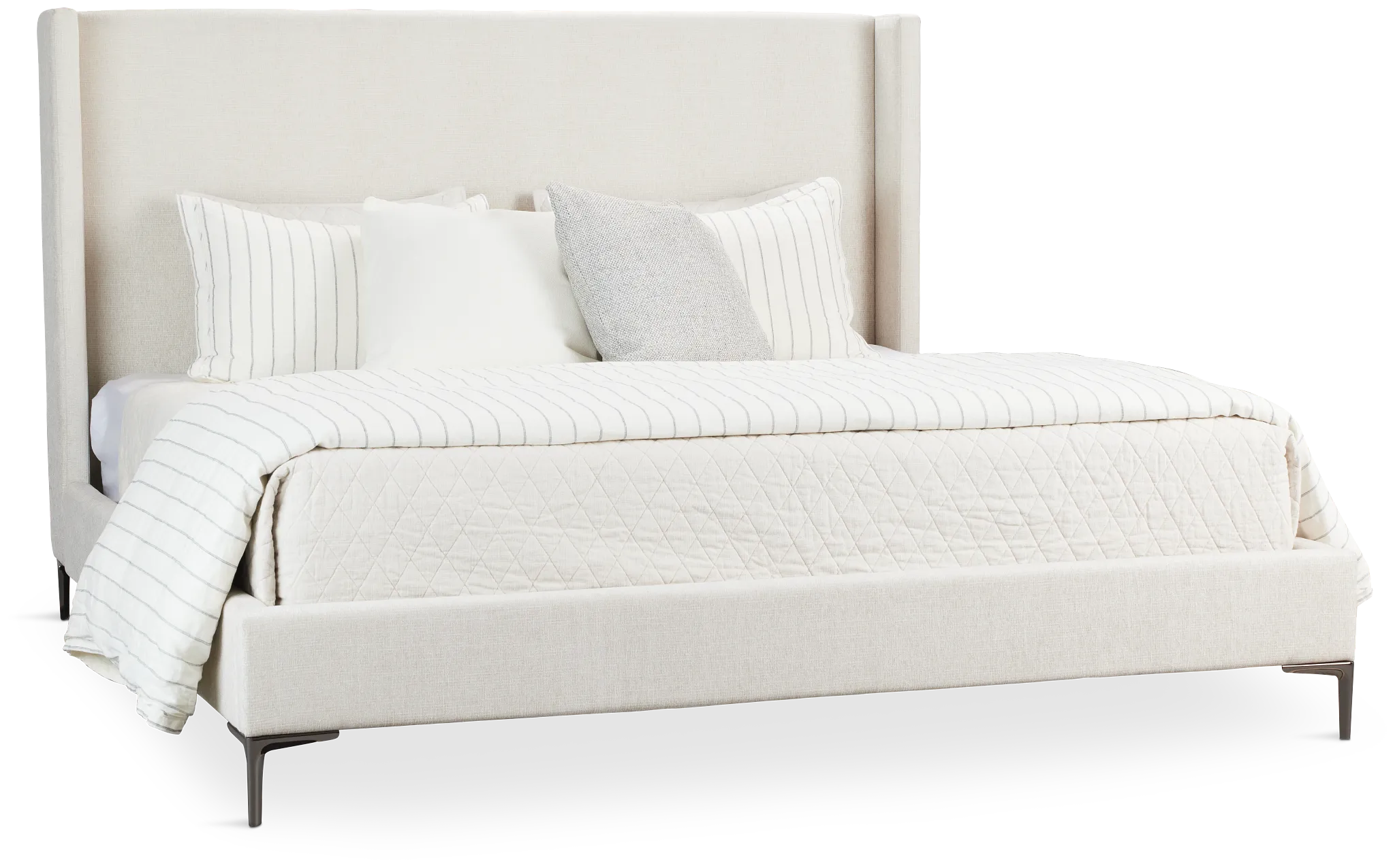 Kent Light Beige Uph Panel Bed