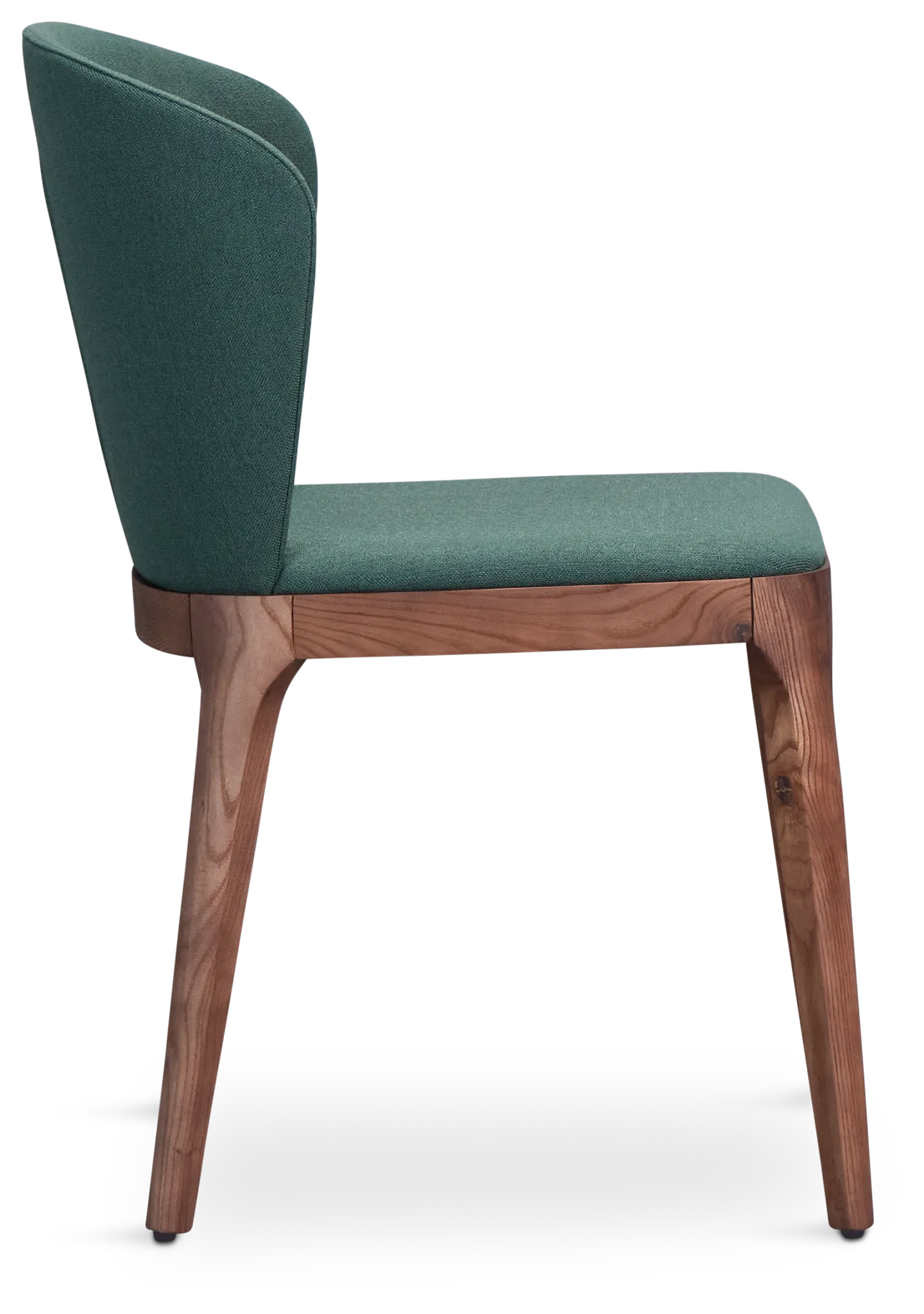 Nomad Dark Green Upholstered Side Chair With Mid Tone Legs