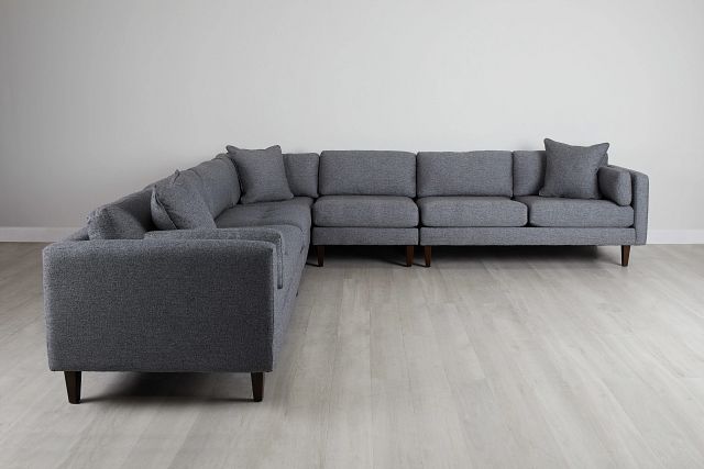 Casen Dark Gray Fabric Large Two-arm Sectional