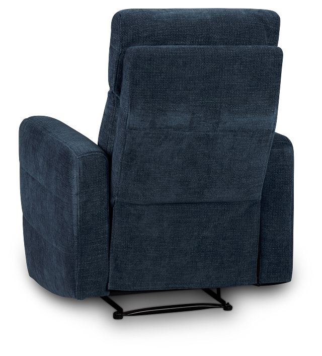 Rae Dark Blue Fabric Recliner