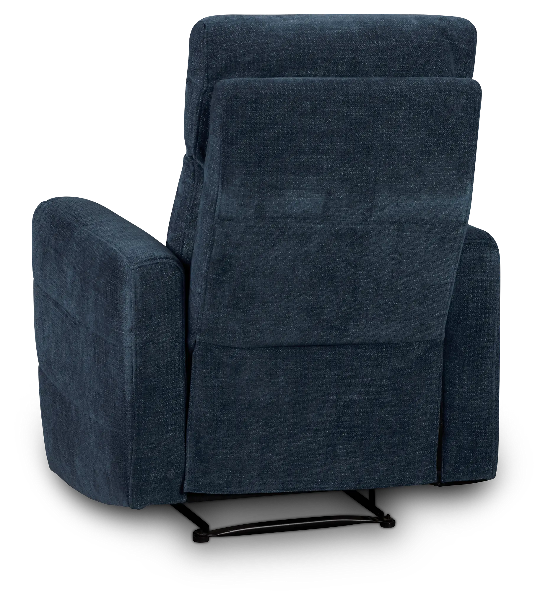 Rae Dark Blue Fabric Recliner Rae Dark Blue Fabric Recliner