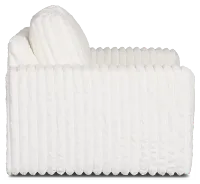 Teddy White Fabric Loveseat