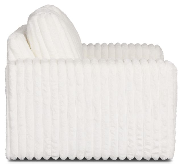 Teddy White Fabric Loveseat