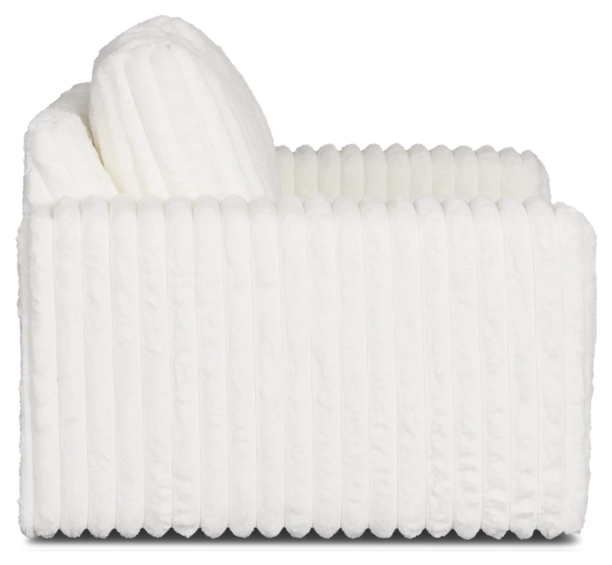 Teddy White Fabric Loveseat Teddy White Fabric Loveseat