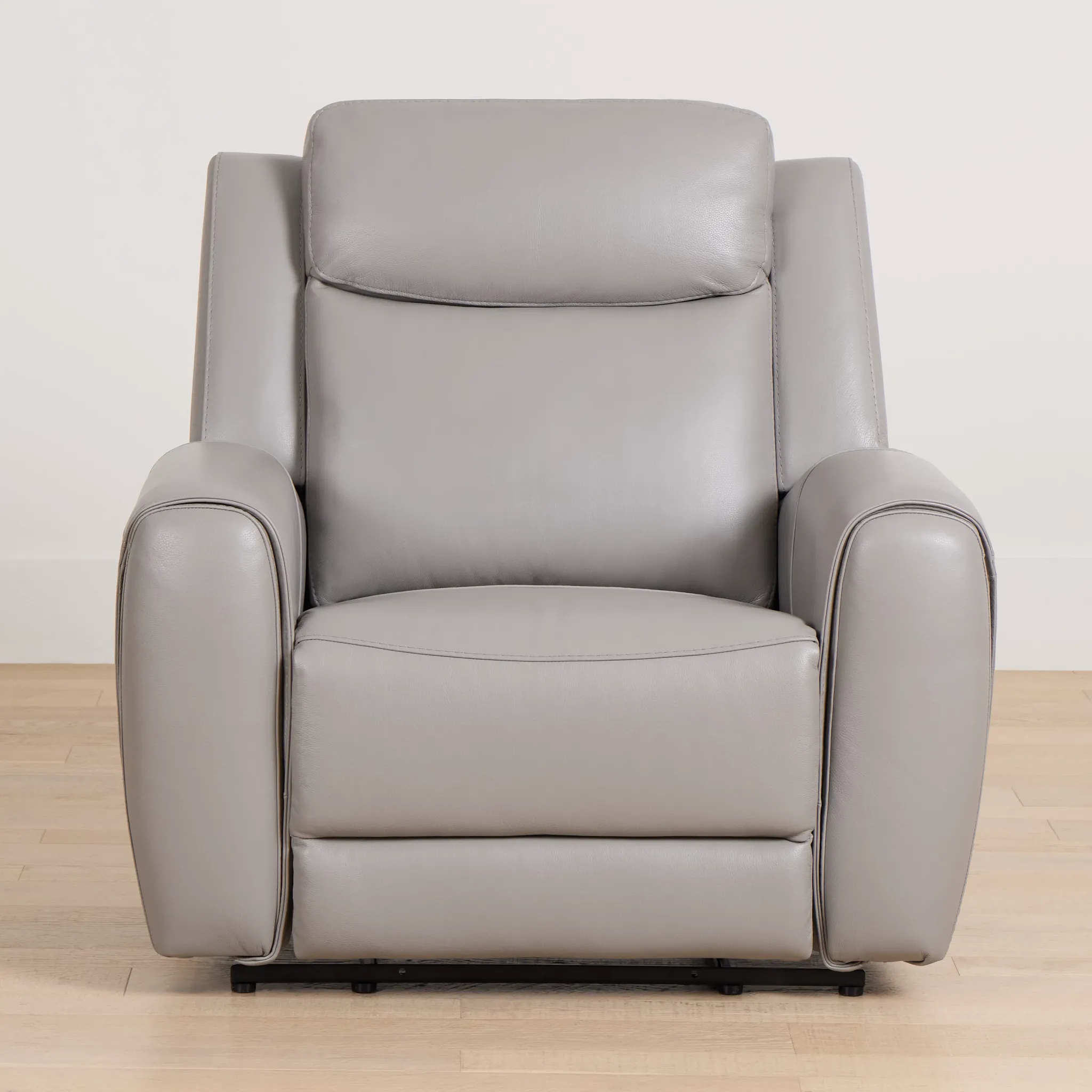 Walker Light Gray Lthr/vinyl Recliner