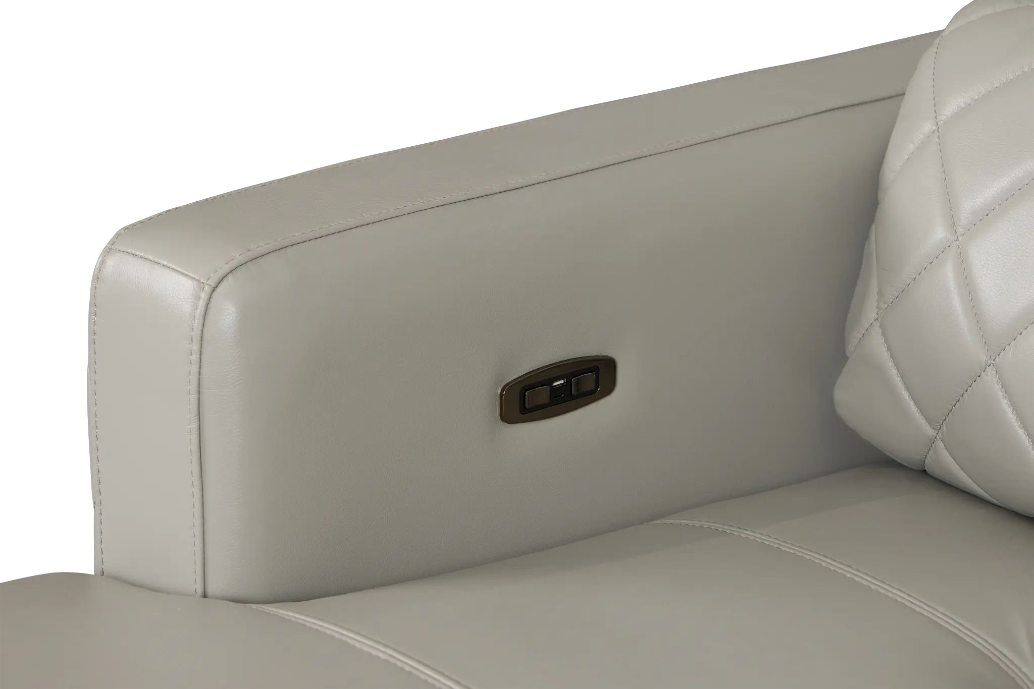 Ava Light Gray Micro Left Chaise Power Reclining Sectional Ava Light Gray Micro Left Chaise Power Reclining Sectional