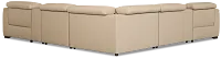 Brodie Taupe Lthr/vinyl Large Dual Power Reclining Two-arm Sectional